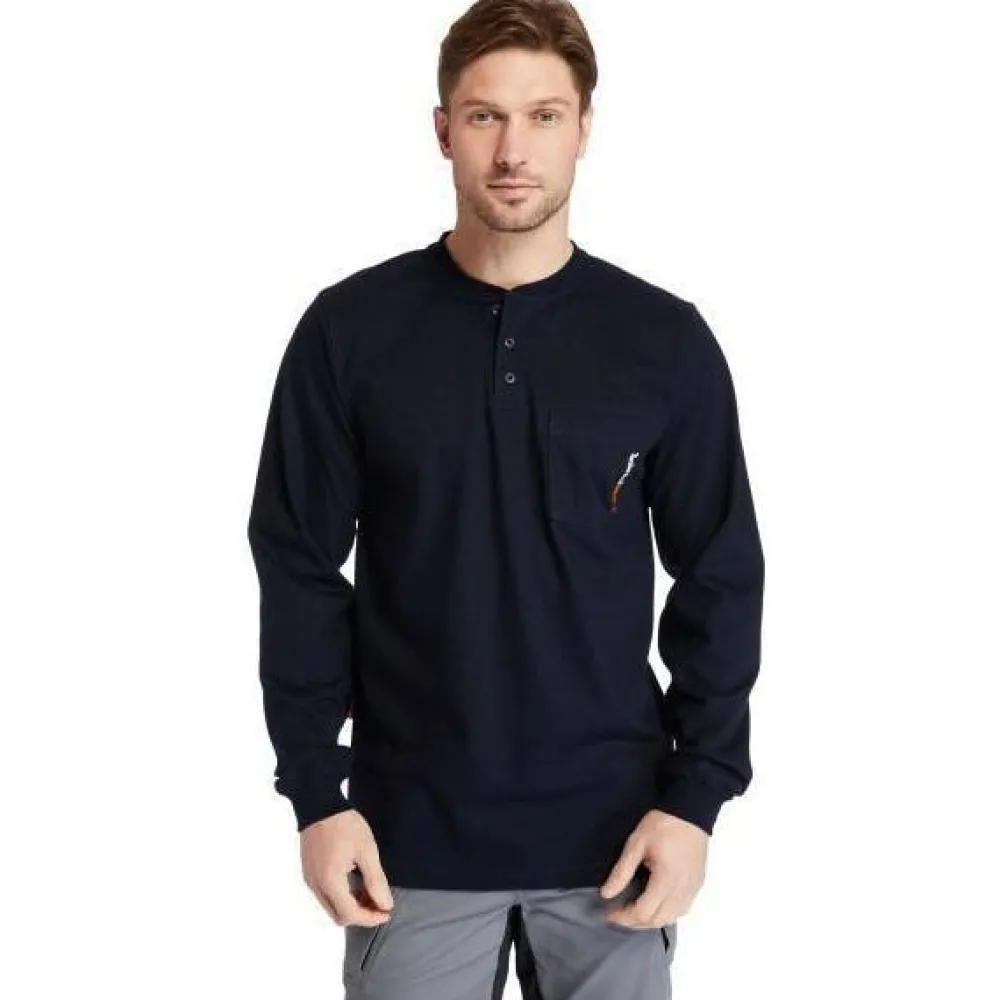 Timberland Pro Men's Flame Resistant Long Sleeve Work Henley - - TB0A23P4410