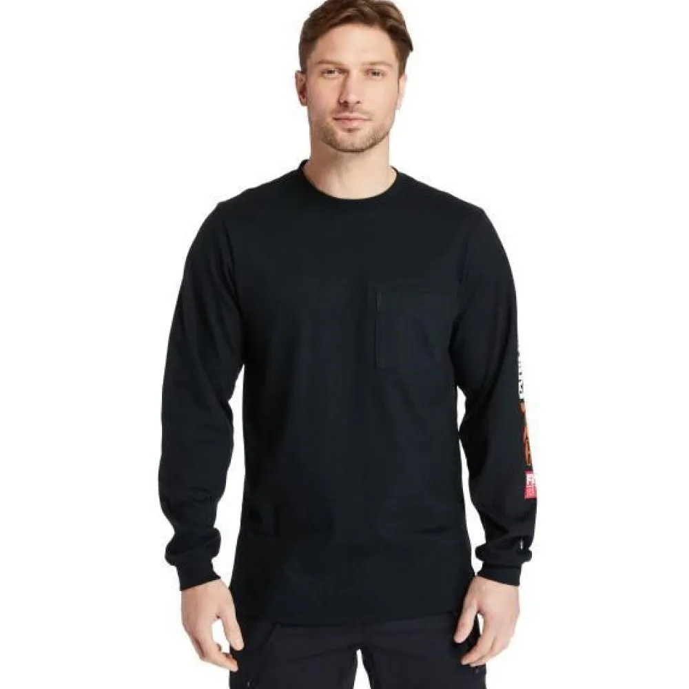 Timberland Pro Men's FR Cotton Core LS W/ Logo Work T-Shirt - - TB0A1V8D001