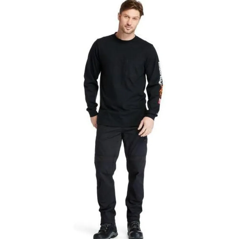 Timberland Pro Men's FR Cotton Core LS W/ Logo Work T-Shirt - - TB0A1V8D001