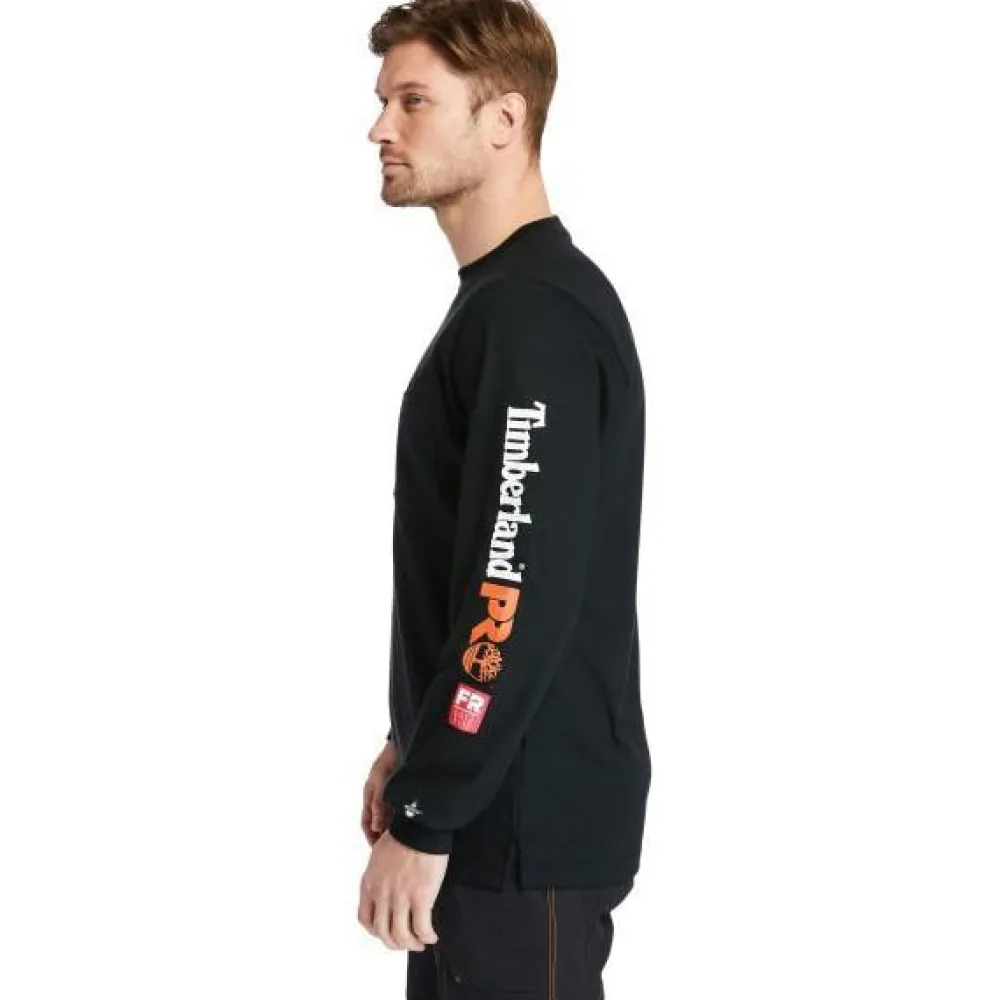 Timberland Pro Men's FR Cotton Core LS W/ Logo Work T-Shirt - - TB0A1V8D001