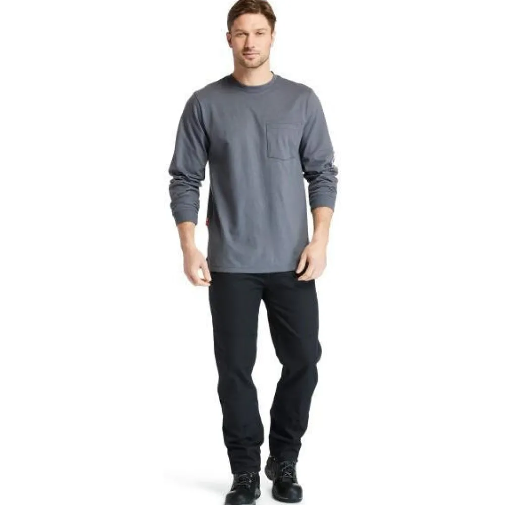 Timberland Pro Men's FR Cotton Core LS W/ Logo Work T-Shirt - - TB0A1V8D003