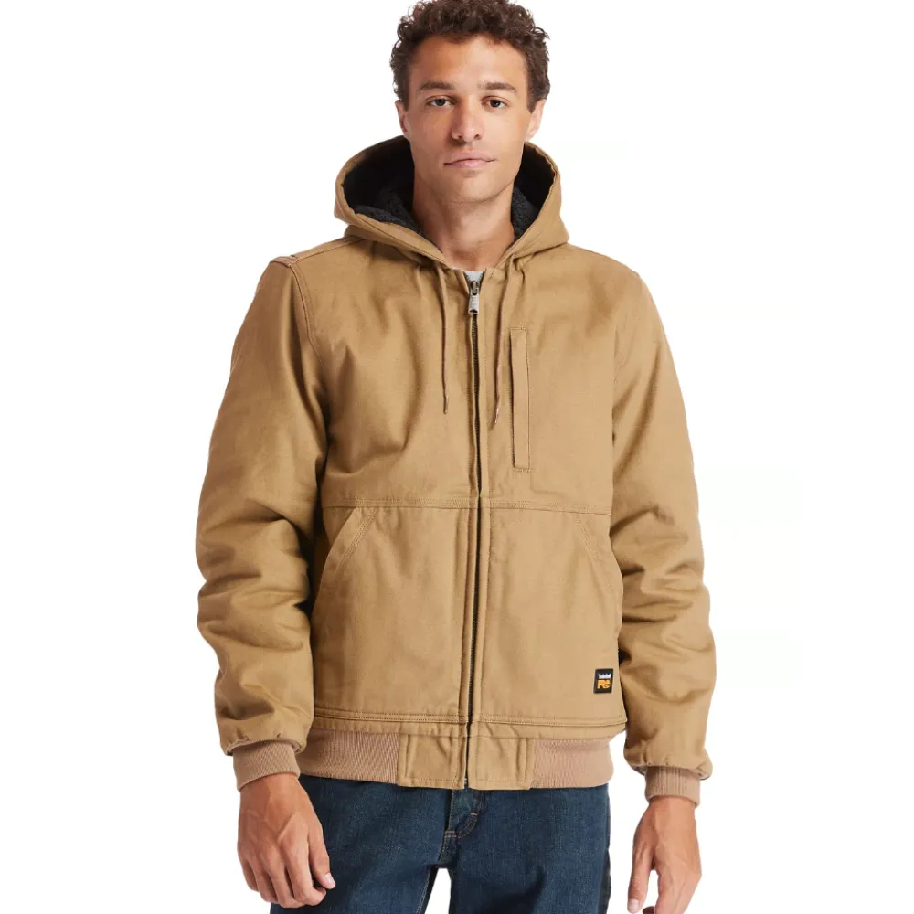 Timberland Pro Men's Gritman Lined Canvas Hooded Jacket - - TB0A1VB4D02
