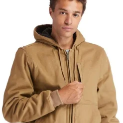 Timberland Pro Men's Gritman Lined Canvas Hooded Jacket - - TB0A1VB4D02