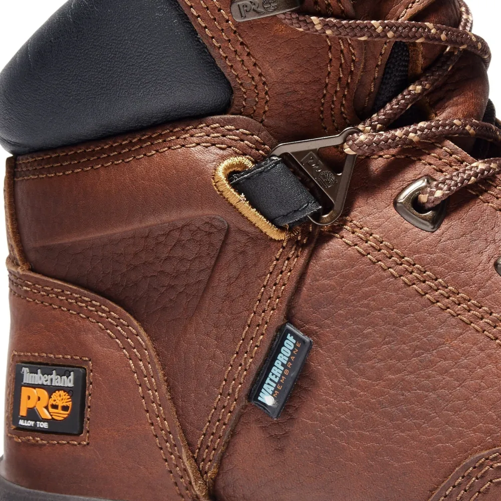 Timberland Pro Men's Helix 6" Alloy Toe WP Work Boot Brown TB185594214