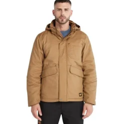 Timberland Pro Men's Ironhide 100G Insulated Hooded Jacket -Wheat- TB0A237TD02