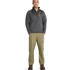 Timberland Pro Men's Reaxion 1/4 Athletic Fleece Jacket -Charcoal- TB0A55RVCV9