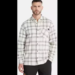 Timberland Pro Men's Woodfort Lightweight Flex Shirt -White- TB0A64AWCN0