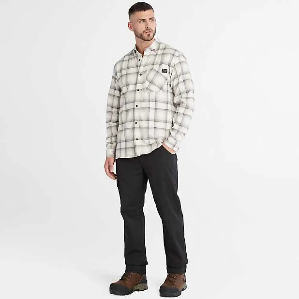 Timberland Pro Men's Woodfort Lightweight Flex Shirt -White- TB0A64AWCN0