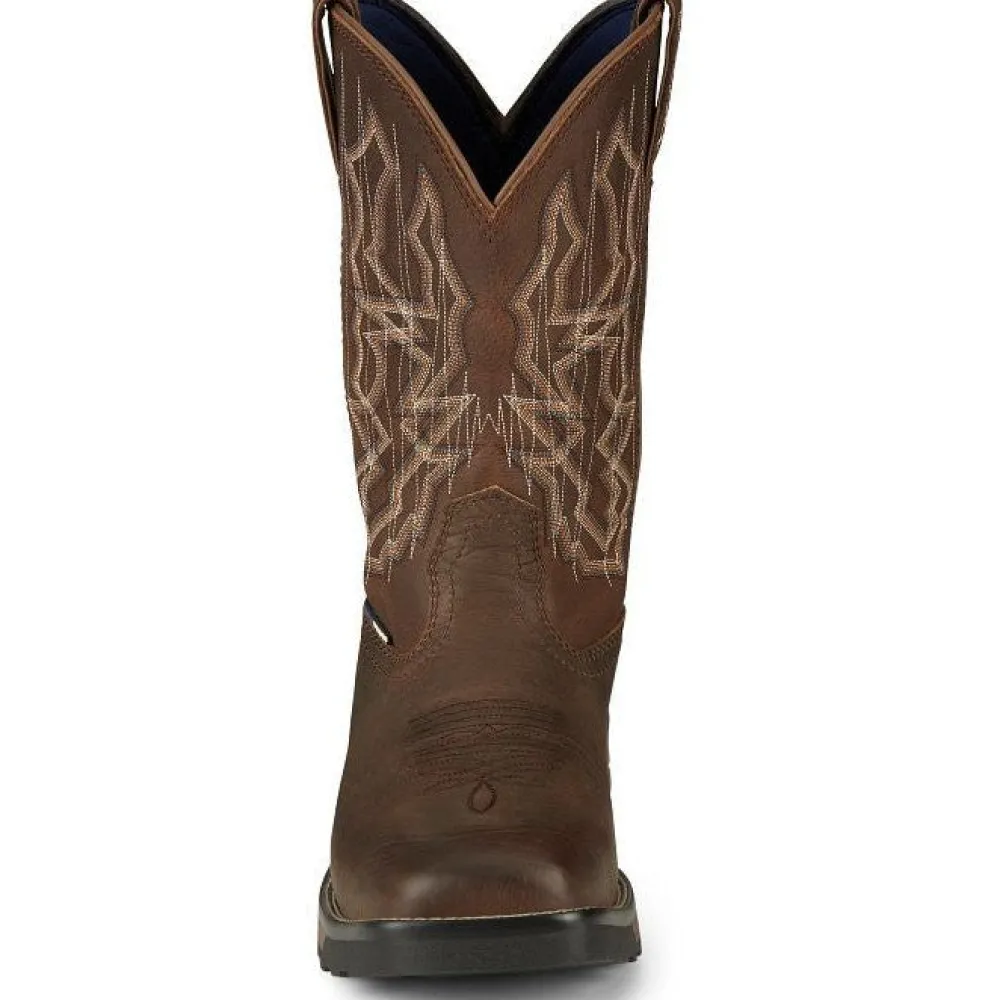Tony Lama Men's Anchor 11' Square Toe WP Western Work Boot- - TW3416