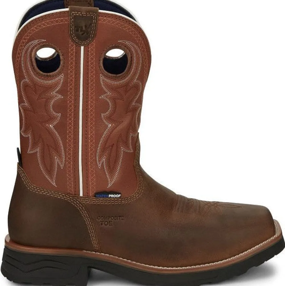 Tony Lama Men's Fireball 11" Comp Toe WP Western Work Boot- - TW3300