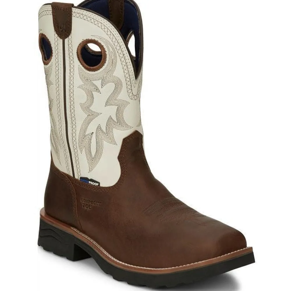 Tony Lama Men's Fireball 11" Comp Toe WP Western Work Boot- - TW3302