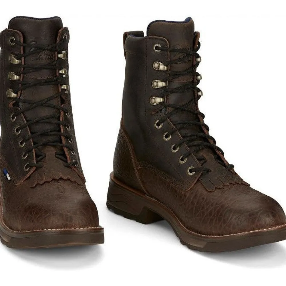 Tony Lama Men's High Plains 8" Comp Toe WP Western Work Boot - - TW3431
