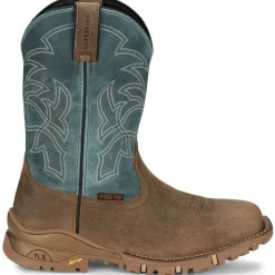 Tony Lama Men's Roustabout 11' Steel Toe WP Western Work Boot -- TW5008