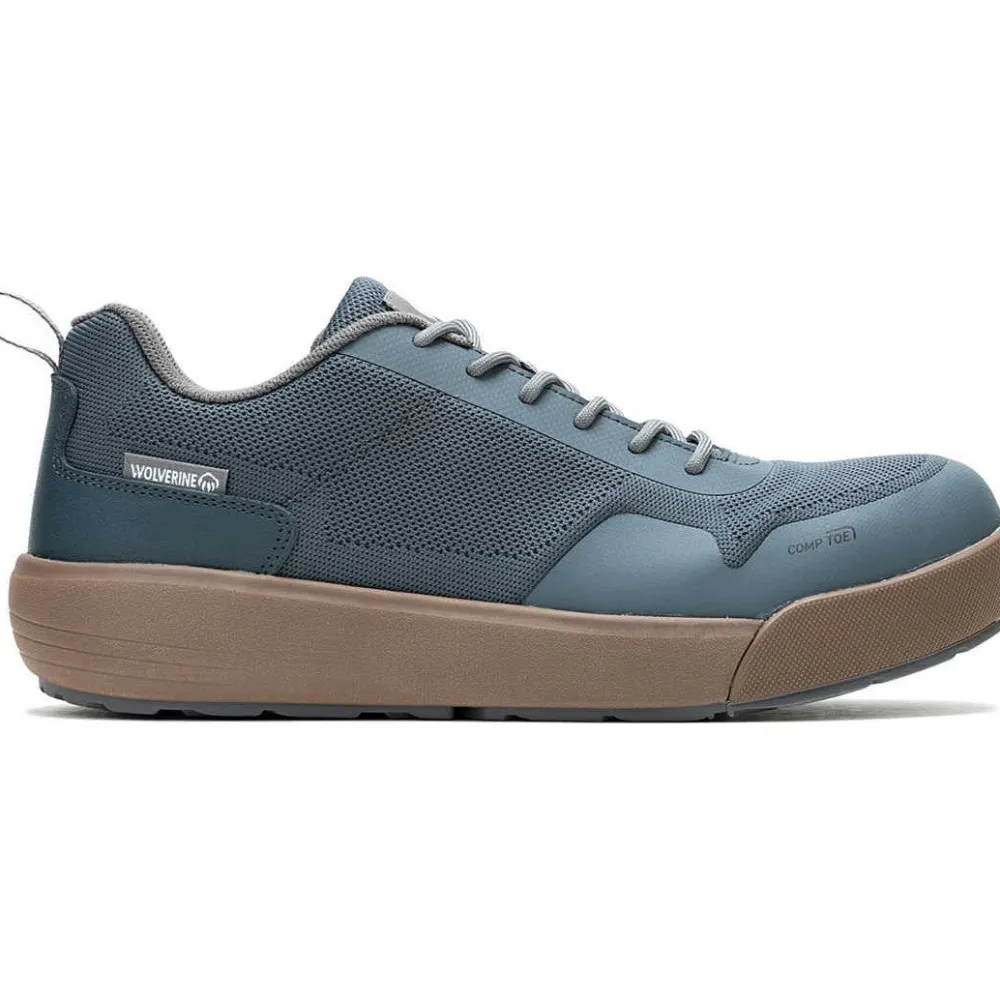 Wolverine Men's Dart Knit CT Durashocks Comp Toe Work Shoe- Slate- W241032