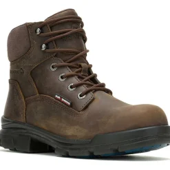 Wolverine Men's Durashocks SR Icon 6" Soft Toe WP Work Boot -Brown- W240023