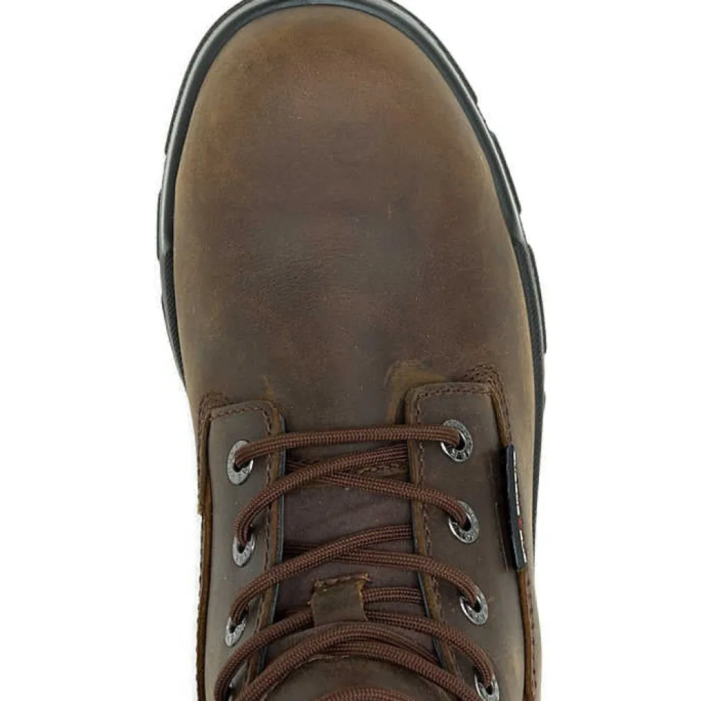 Wolverine Men's Durashocks SR Icon 6" Soft Toe WP Work Boot -Brown- W240023