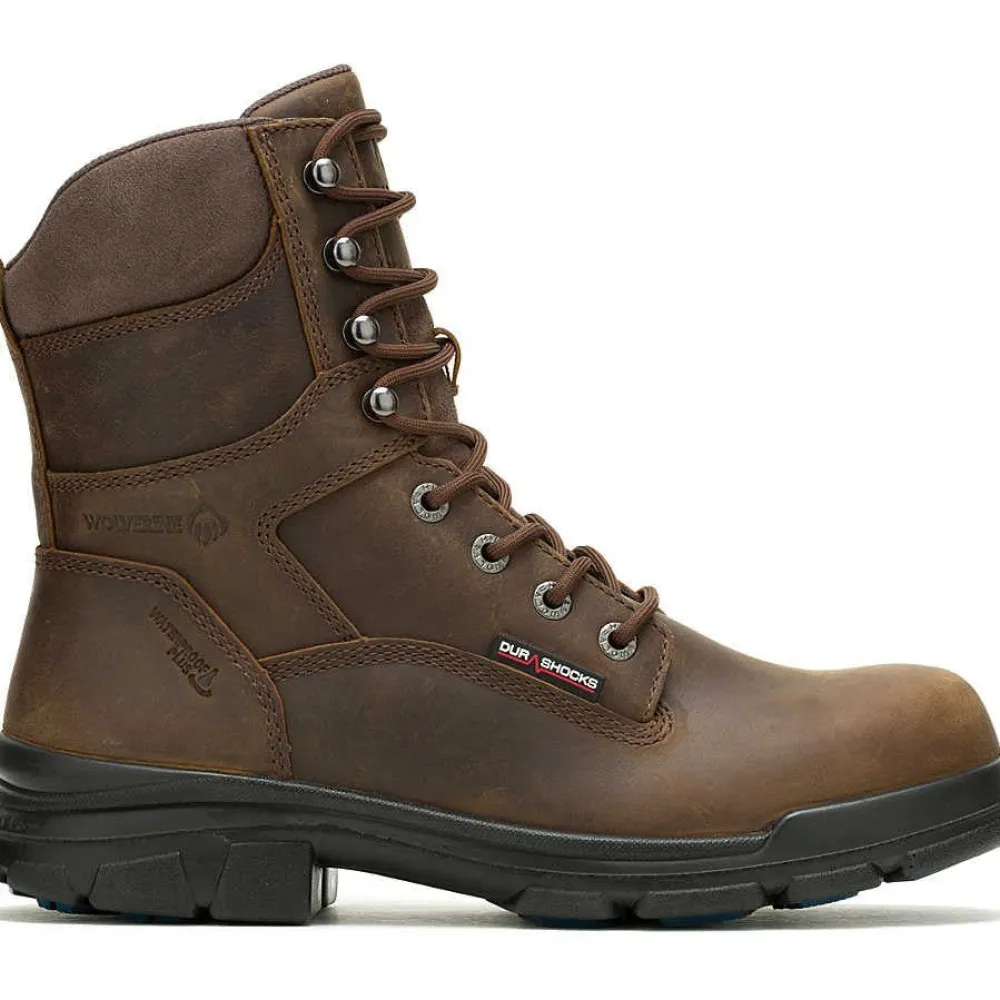Wolverine Men's Durashocks SR Icon 8" Comp Toe WP Work Boot -Brown- W241103