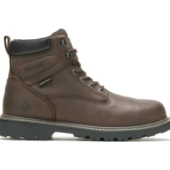 Wolverine Men's Floorhand 6" Steel Toe WP Work Boot -Brown- W10633