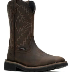 Wolverine Men's Rancher Arrow Steel Toe WP Western Work Boot- Brown- W241048