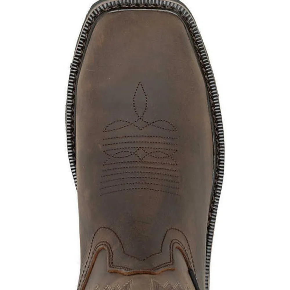 Wolverine Men's Rancher Arrow Steel Toe WP Western Work Boot- Brown- W241048
