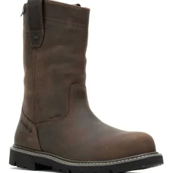 Wolverine Men's Revival 10" Comp Toe WP Wellington Work Boot- Brown- W241020