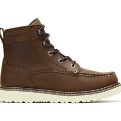 Women Wolverine Women's Trade 6" Soft Toe Wedge Unlined Work Boot- Brown- W240013