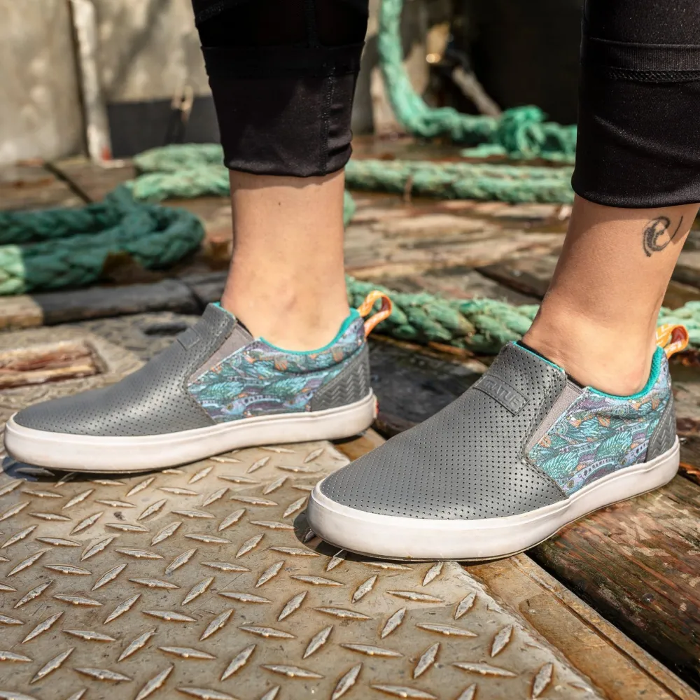 Xtratuf Women's Fishe®Wear Leather Sharkbyte WP Deck Shoe - - XSW-7GG